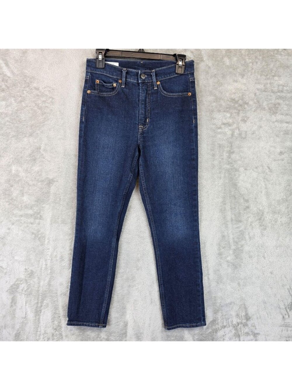 Gap Vintage Slim High Rise Jeans Womens 4 Blue Dark Rinse Wash Stretch Denim